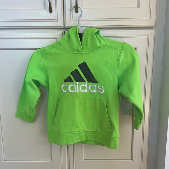 ADIDAS Youth Green Hoodie Size 6 - Picture 1 of 3